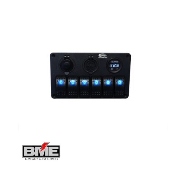 Baintech 6 Way Switch Panel (Blue LED)