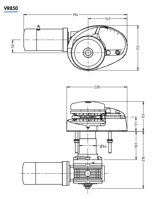 Muir Storm VR850 600W Anchor Winch