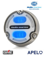 Hella Marine Apelo A2 White & Blue Underwater LED Light with Edge Light Bronze