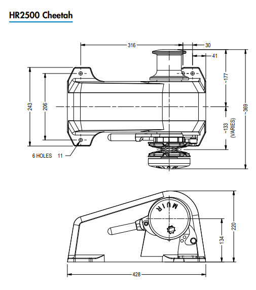 Muir HR2500 Cheetah Horisontal Winch