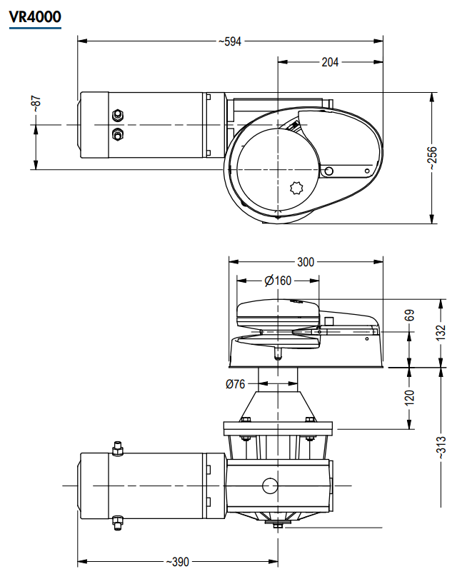 Muir Storm VR/C4000 2000W Anchor Winch