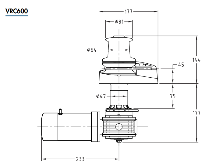 Muir Storm VRC600 12V 600W Anchor Winch