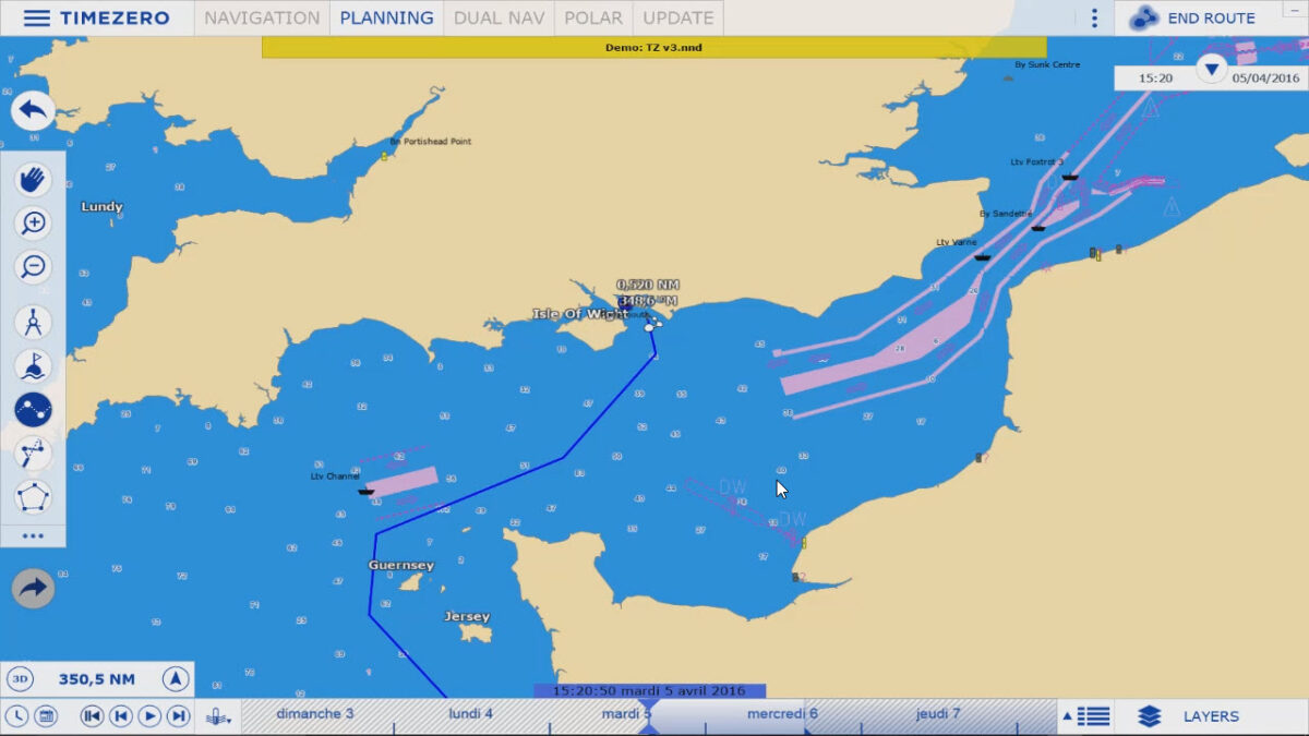 TimeZero TZ Navigator V3 Route Planning