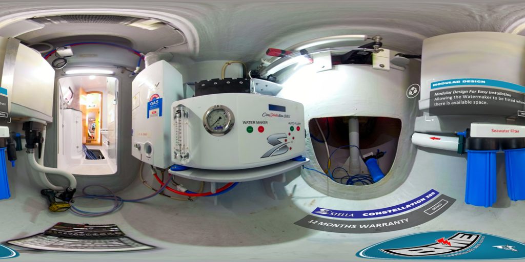 watermaker filter installation - seawind 1100 vr360